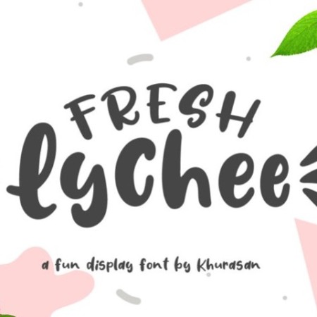fresh lychee font