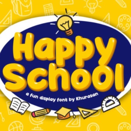 Happy School Fonts